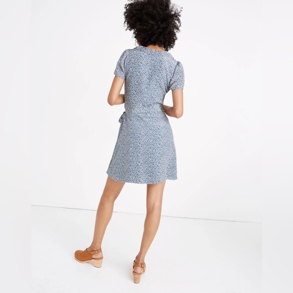 Madewell Silk Ruffle-Edge Wrap Dress Sz Small - Picture 2 of 10